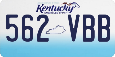 KY license plate 562VBB