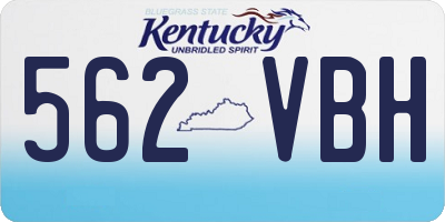 KY license plate 562VBH