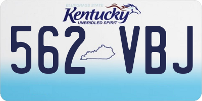 KY license plate 562VBJ