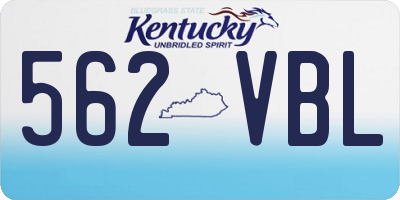 KY license plate 562VBL