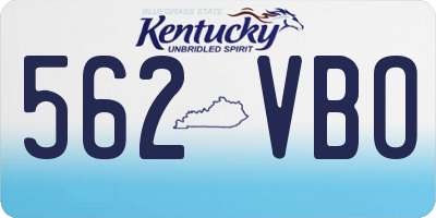KY license plate 562VBO