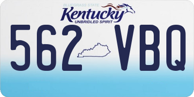 KY license plate 562VBQ