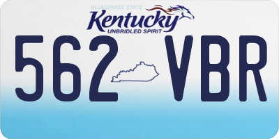 KY license plate 562VBR