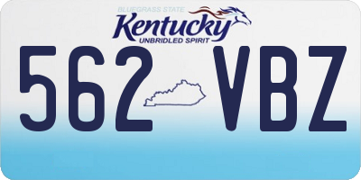 KY license plate 562VBZ