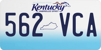 KY license plate 562VCA