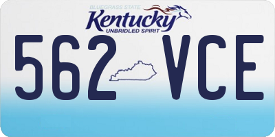 KY license plate 562VCE