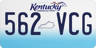 KY license plate 562VCG