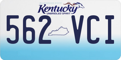 KY license plate 562VCI