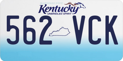 KY license plate 562VCK