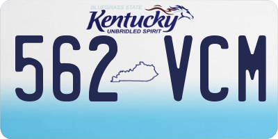 KY license plate 562VCM