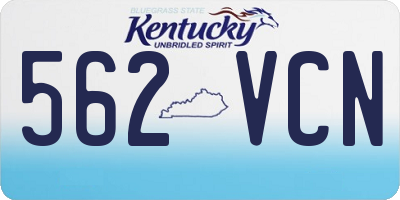 KY license plate 562VCN