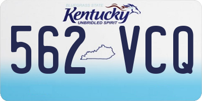 KY license plate 562VCQ