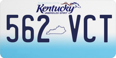 KY license plate 562VCT