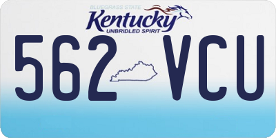KY license plate 562VCU