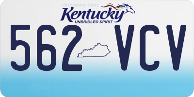 KY license plate 562VCV