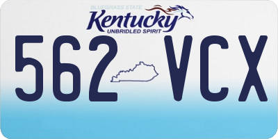KY license plate 562VCX