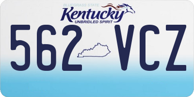 KY license plate 562VCZ