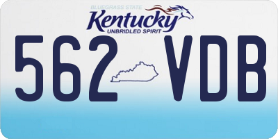 KY license plate 562VDB