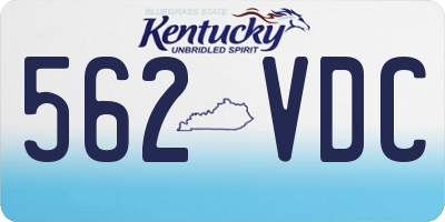 KY license plate 562VDC