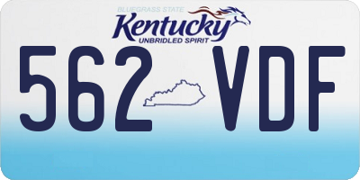 KY license plate 562VDF