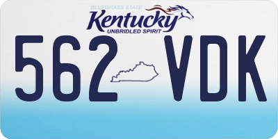 KY license plate 562VDK