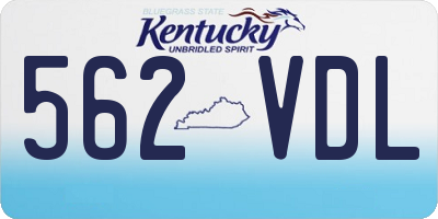 KY license plate 562VDL