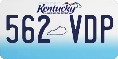 KY license plate 562VDP