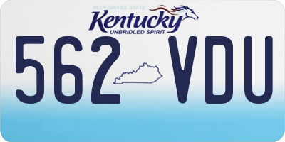 KY license plate 562VDU
