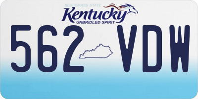 KY license plate 562VDW