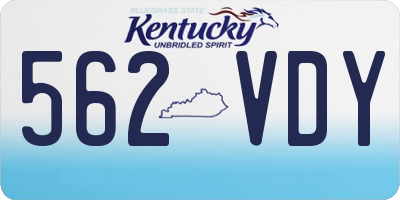 KY license plate 562VDY