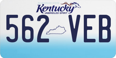 KY license plate 562VEB