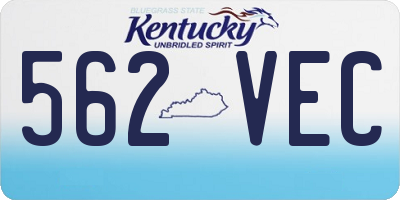 KY license plate 562VEC