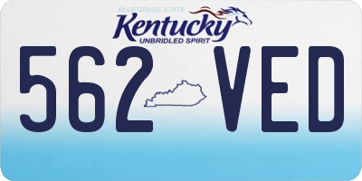 KY license plate 562VED