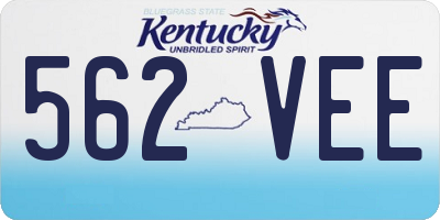 KY license plate 562VEE