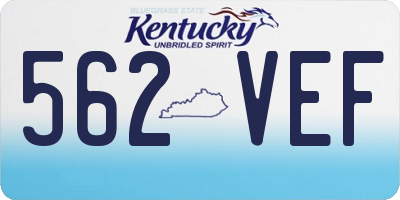 KY license plate 562VEF