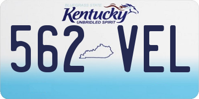KY license plate 562VEL