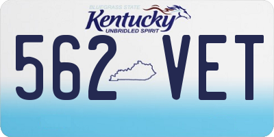 KY license plate 562VET