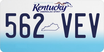 KY license plate 562VEV