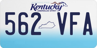 KY license plate 562VFA