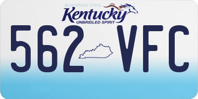 KY license plate 562VFC