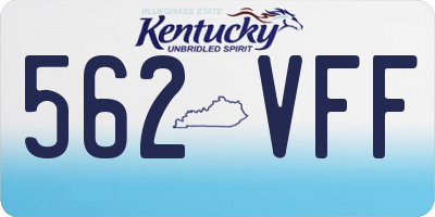 KY license plate 562VFF