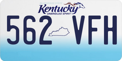 KY license plate 562VFH