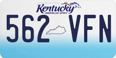 KY license plate 562VFN