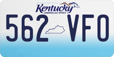 KY license plate 562VFO