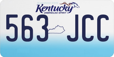 KY license plate 563JCC