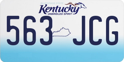 KY license plate 563JCG