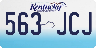 KY license plate 563JCJ