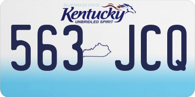 KY license plate 563JCQ