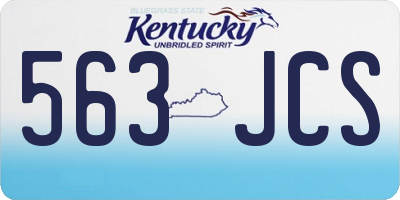 KY license plate 563JCS