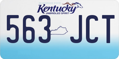 KY license plate 563JCT